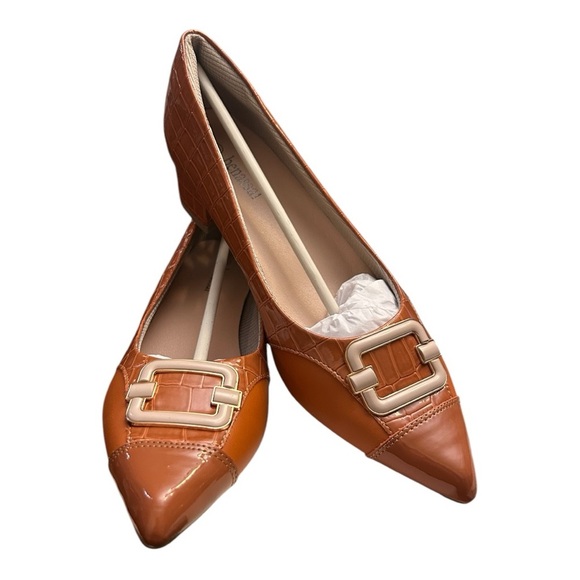 Benassal Bunion Orthopedic Brown Dress Block Heel Pumps Sophia Sensitive Feet - Picture 3 of 11